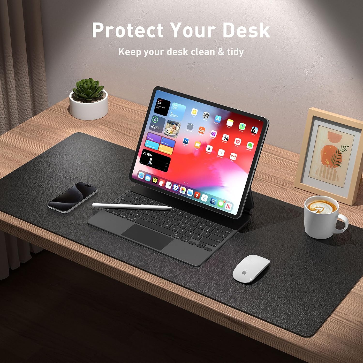 Aothia Dual-Sided Desk Blotter Mat